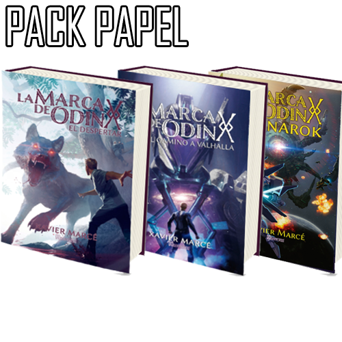 Pack Coleccionista Trilogía de La marca de Odín en papel. Incluye El despertar, El camino a Valhalla y Ragnarok.
