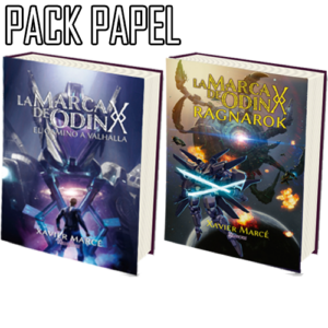Pack Dúo de La marca de Odín: El camino a Valhalla y Ragnarok, el segundo y tercer libro de la saga que fusiona actualidad, con mitología nórdica y ciencia ficción.