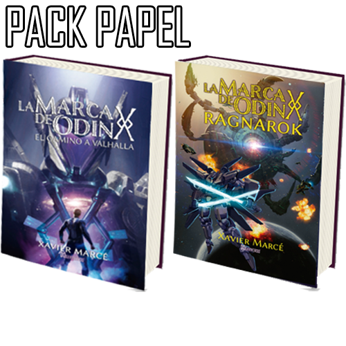 Pack Dúo de La marca de Odín: El camino a Valhalla y Ragnarok, el segundo y tercer libro de la saga que fusiona actualidad, con mitología nórdica y ciencia ficción.