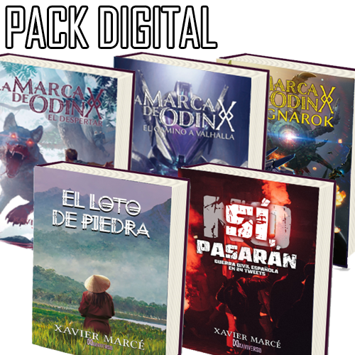 Pack Coleccionista digital de Los 5 libros del XaviVerso: Trilogía de La marca de Odín, El loto de piedra y Sí pasarán.