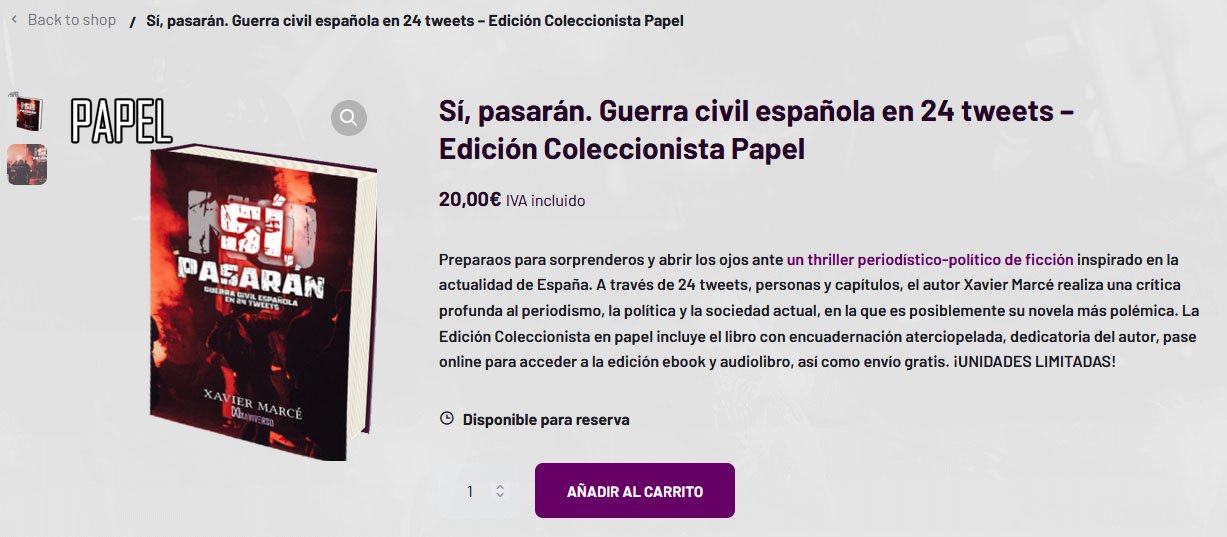 Reserva los últimos libros de Sí, pasarán. Guerra civil española en 24 tweets.