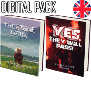 Digital Collector's Pack for The Stone Lotus and Yes, They will pass! civil war thriller books by Xavier Marce, that include ebook and audiobook.