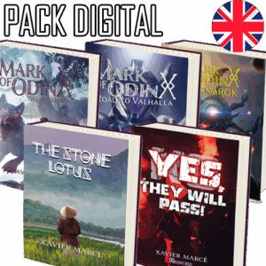 XaviVerso's 5 books. Mark of Odin: The Awakening, Road to Valhalla, Ragnarok. The Stone Lotus. Yes, They Will Pass!