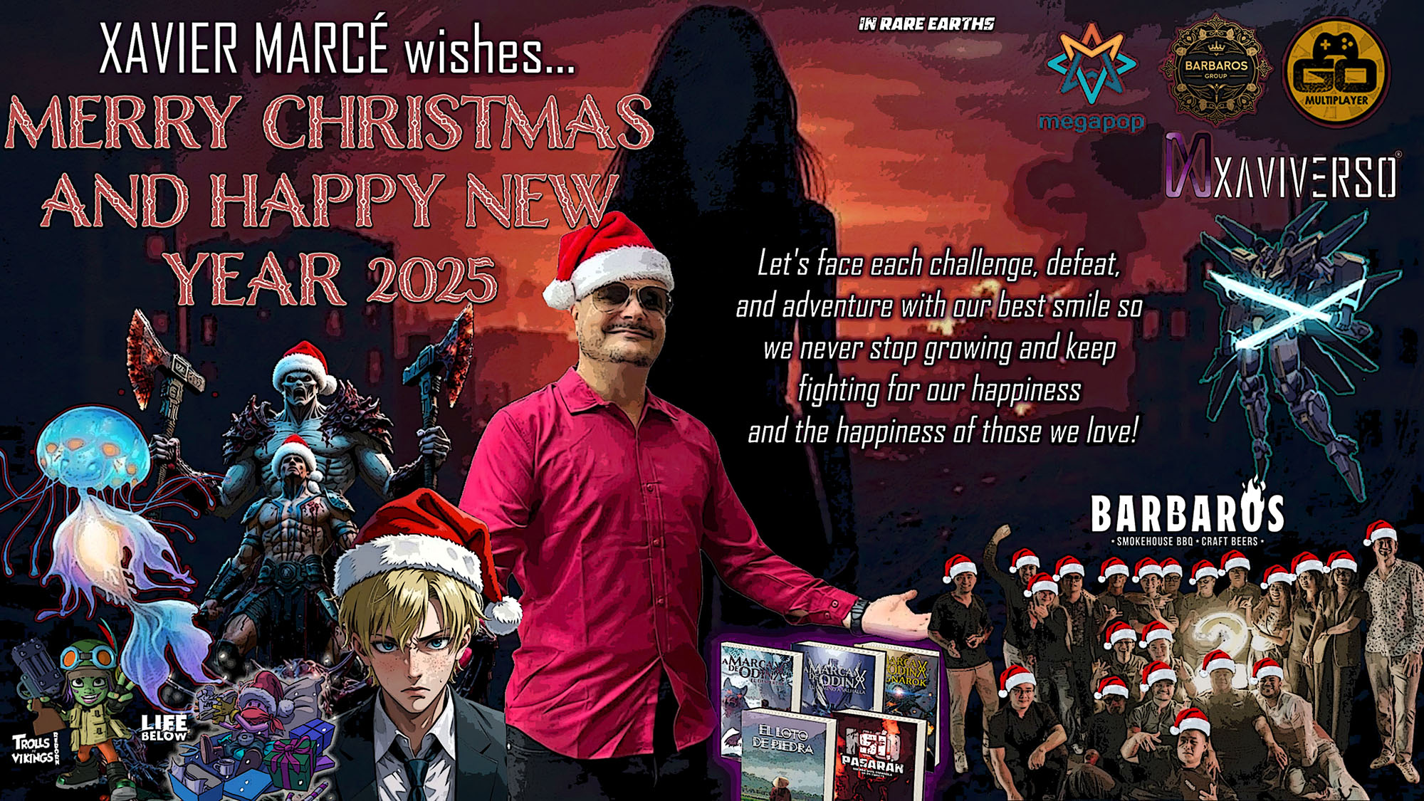 Merry Christmas and Happy New Year 2026 from book author Xavier Marce