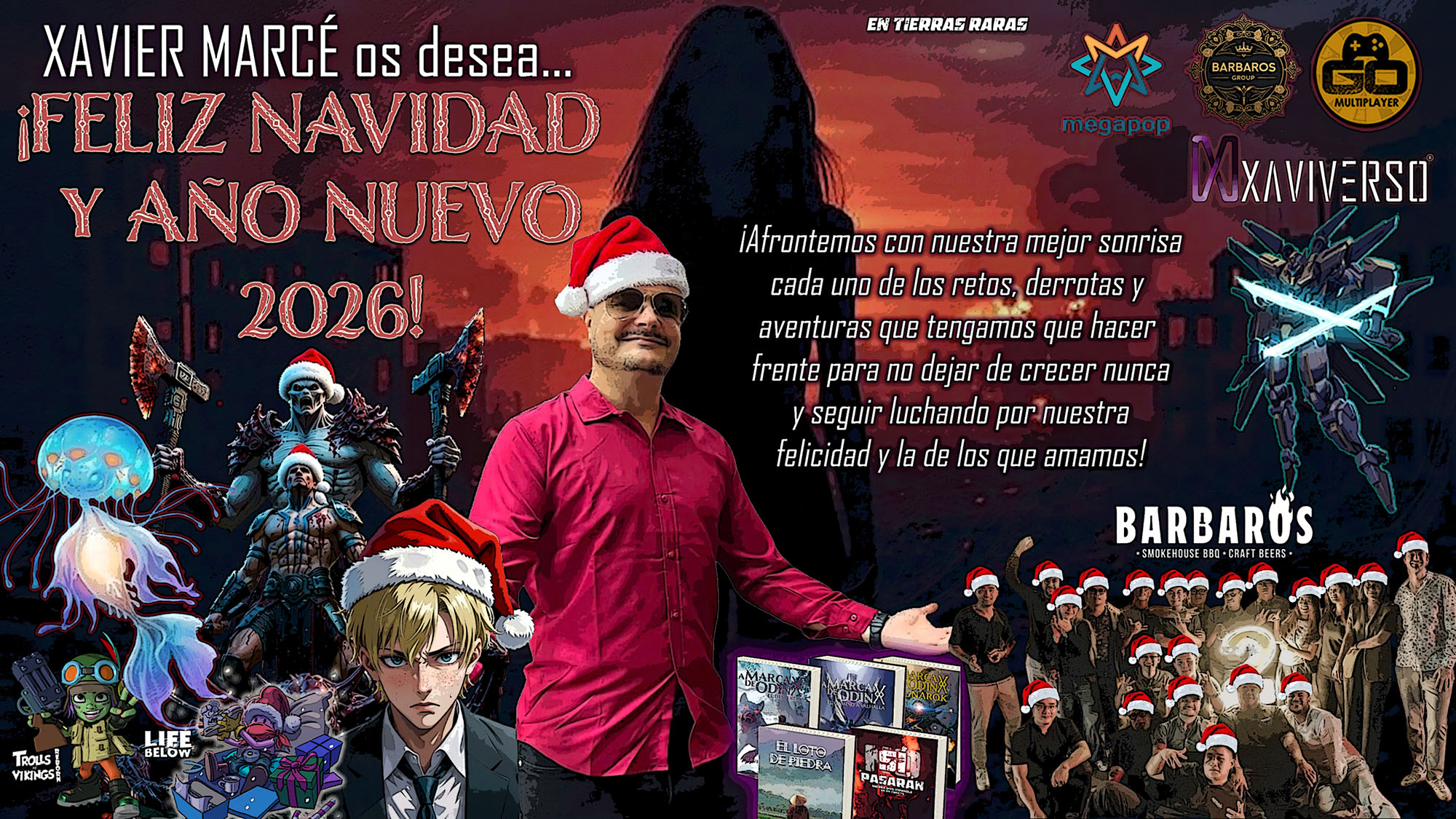 Felicitación de Navidad y Año Nuevo 2026 del escritor Xavier Marcé.