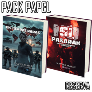 Pack de los libros del género thriller 'Sí, pasarán' y 'En Tierras Raras'.