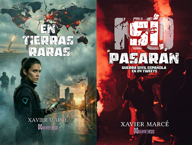 Pack de Libros en papel de 'Sí, pasarán' y 'En Tierras Raras' del escritor Xavier Marcé