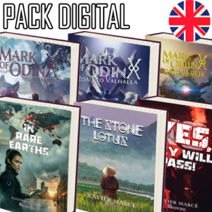 Get all XaviVerso books in digital with the Digital Collector's Pack: The XaviVerso 6, including Mark of Odin saga (The Awakening, Road to Valhalla and Ragnarok) and Dystopian Present book series: The Stone Lotus, Yes They Will Pass! and In Rare Earths thrillers by Xavier Marcé