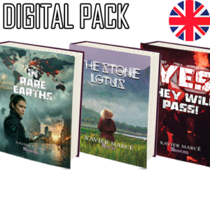 Dystopian Present book series pack including The Stone Lotus, Yes they will pass and In Rare Earths by Xavier Marce, book thrillers.