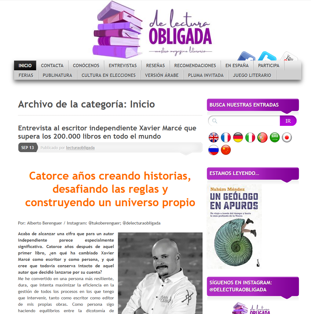 De lectura obligada entrevista a Xavier Marce